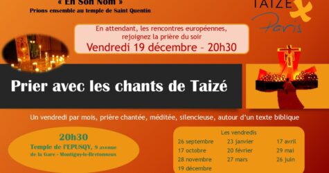 « En son Nom » Prions ensemble au Temple de Saint Quentin enYvelines